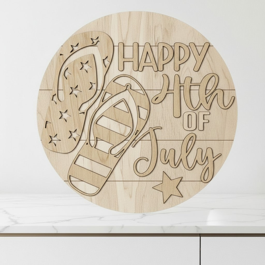 Flip-flops on parade doorhanger