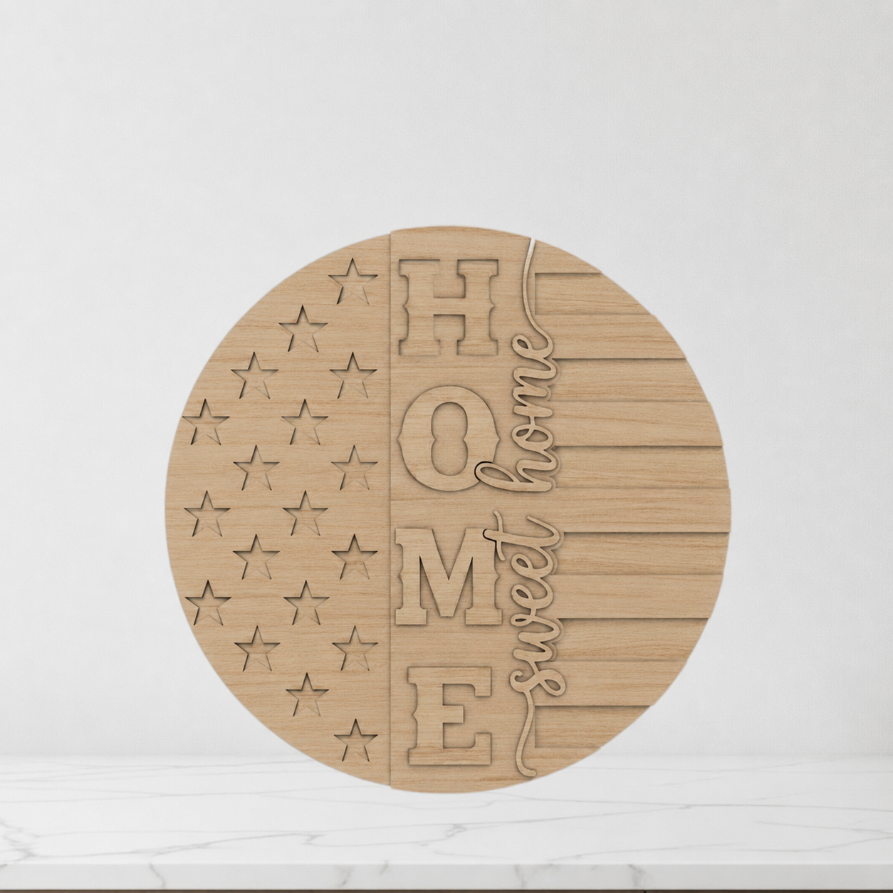 Patriotic home sweet home doorhanger