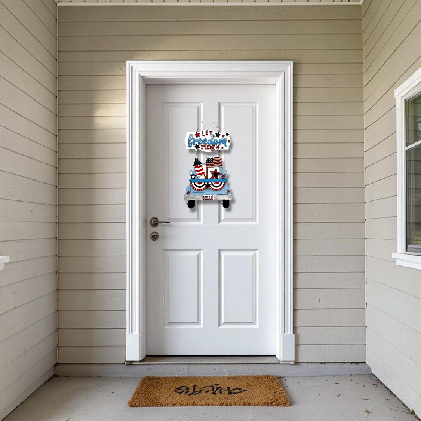 Let freedom ring doorhanger