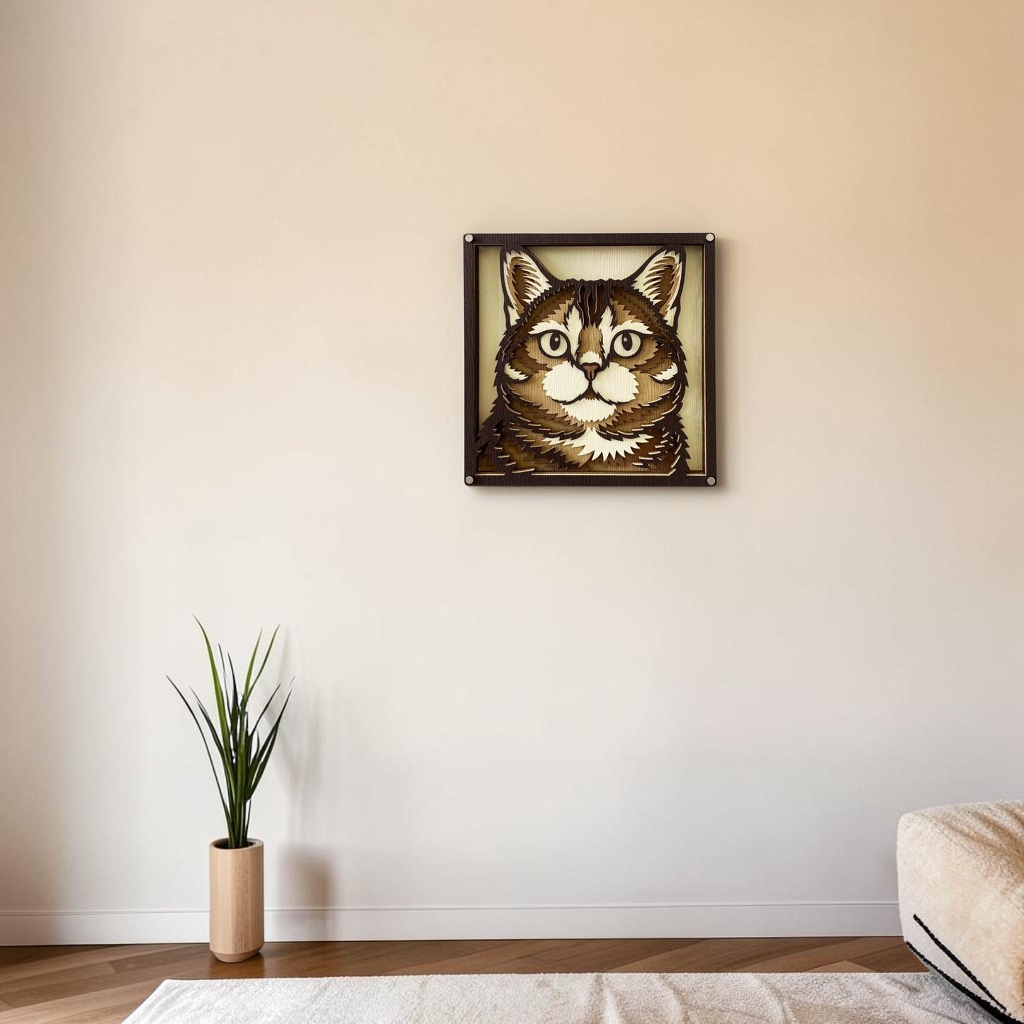 A face to love wooden layered wall art