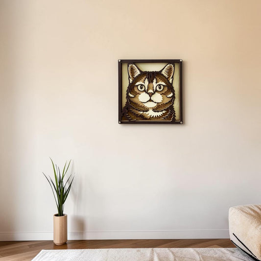 A face to love wooden layered wall art
