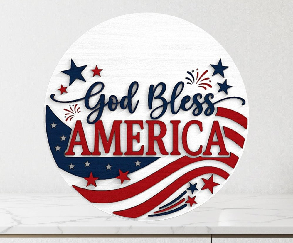 God Bless America Doorhanger