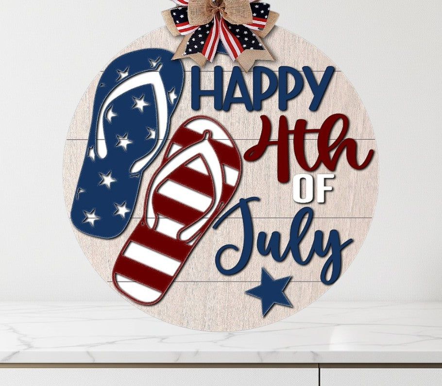 Flip-flops on parade doorhanger