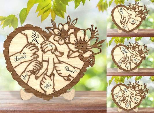 Floral mothers hand