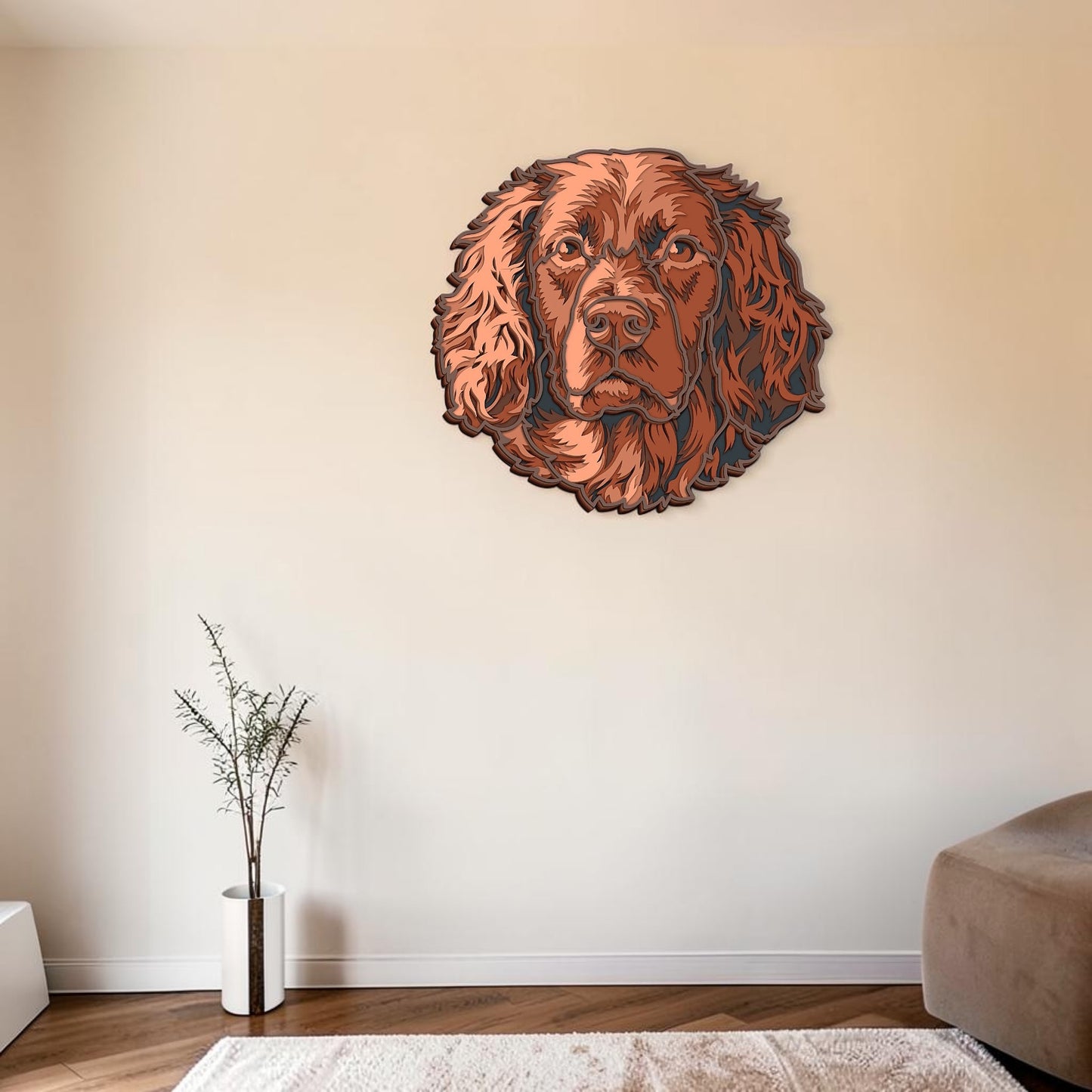Boykin Spaniel wooden layered wallart