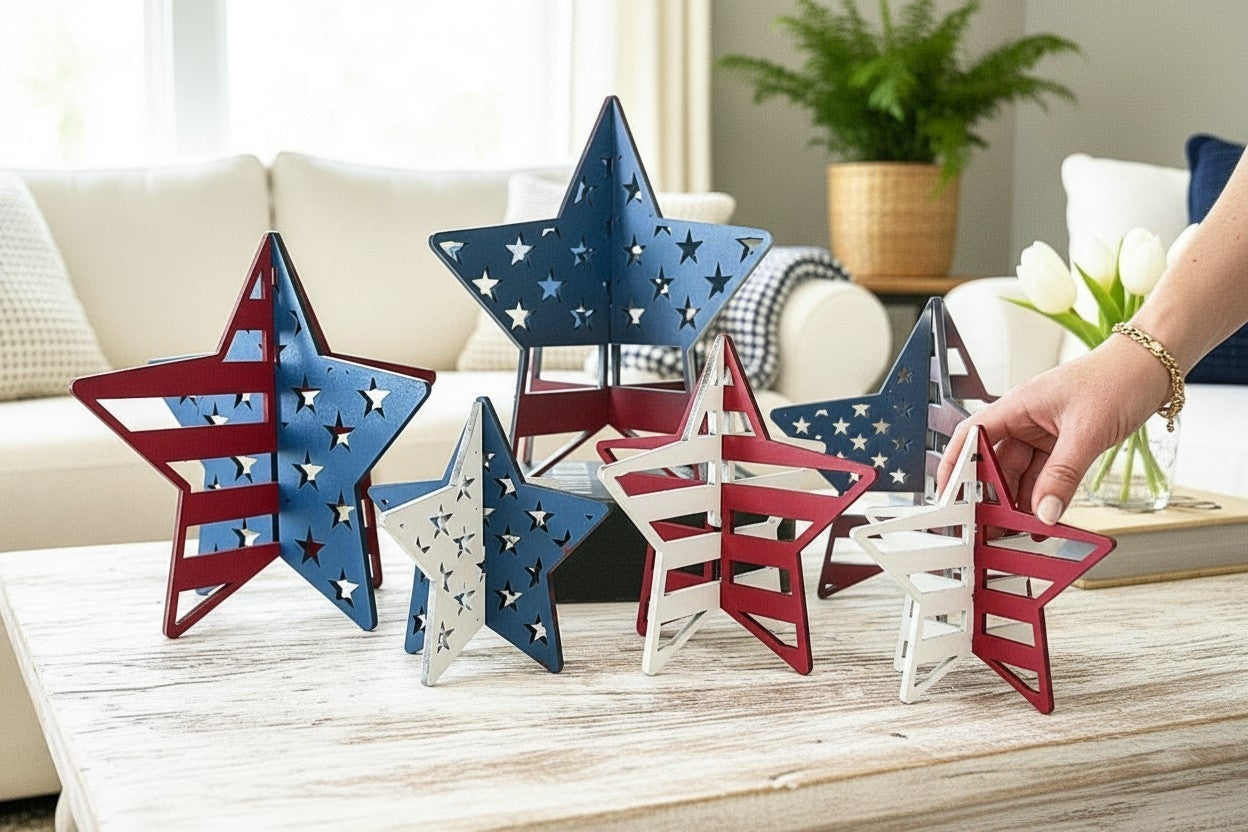 Stars and stripes shelf sitters