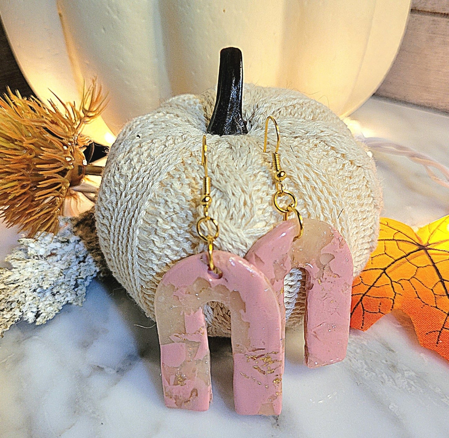 Gilded blush arch