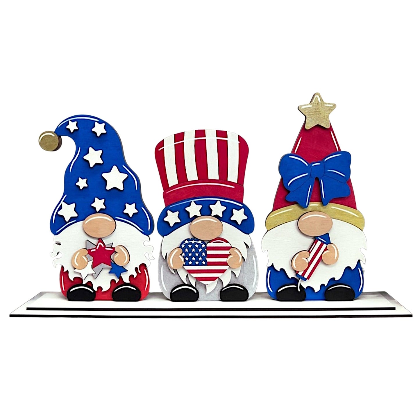 Patriotic gnome shelf sitter