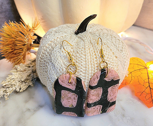 Rose Quartz Mosaic Arch Dangles