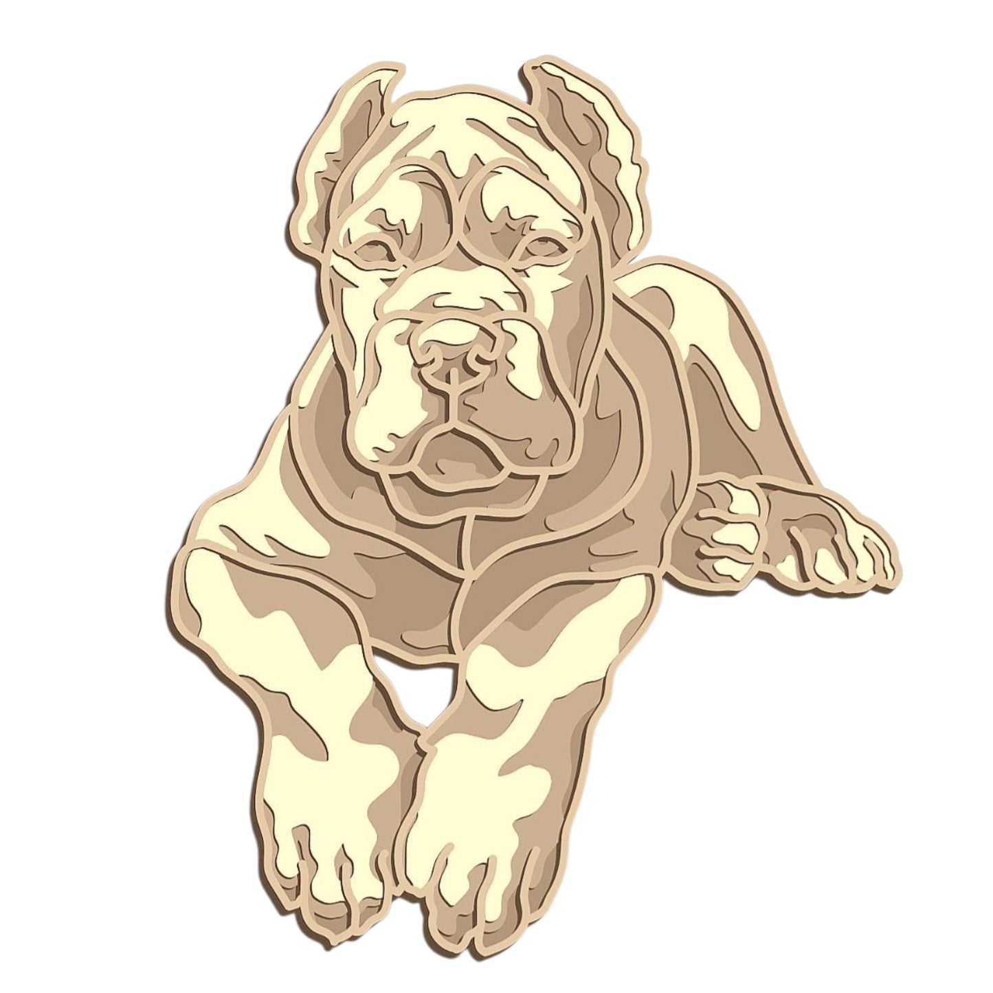 Cane Corso layered wall art