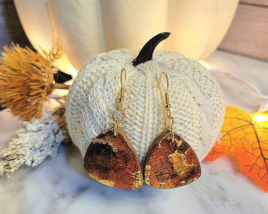Autumn Ember wedge dangles