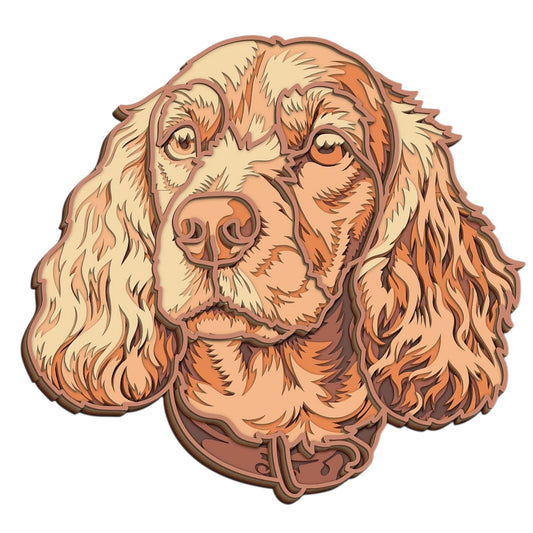 Cocker Spaniel wooden layered wall art
