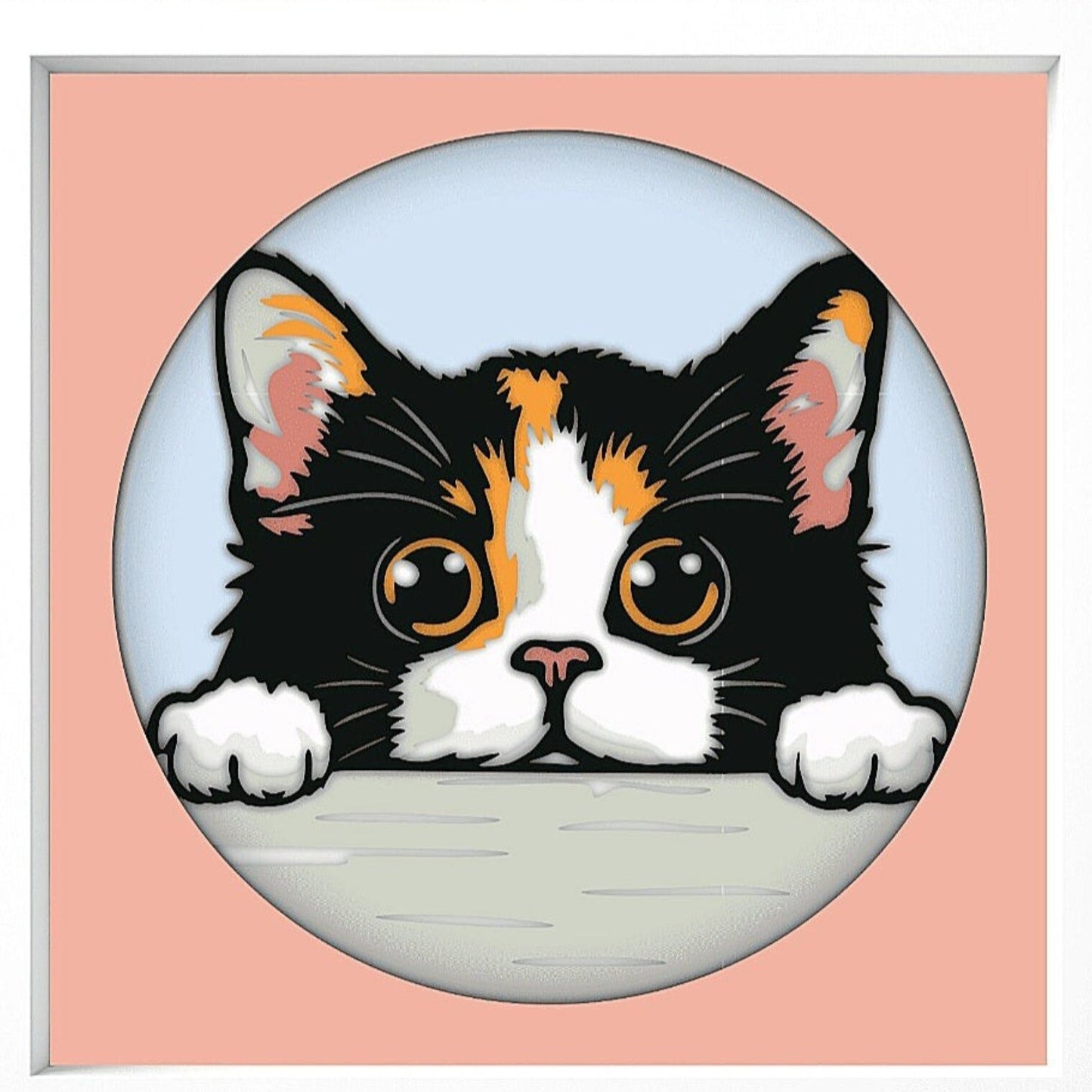 Calico peek wooden layered wall art
