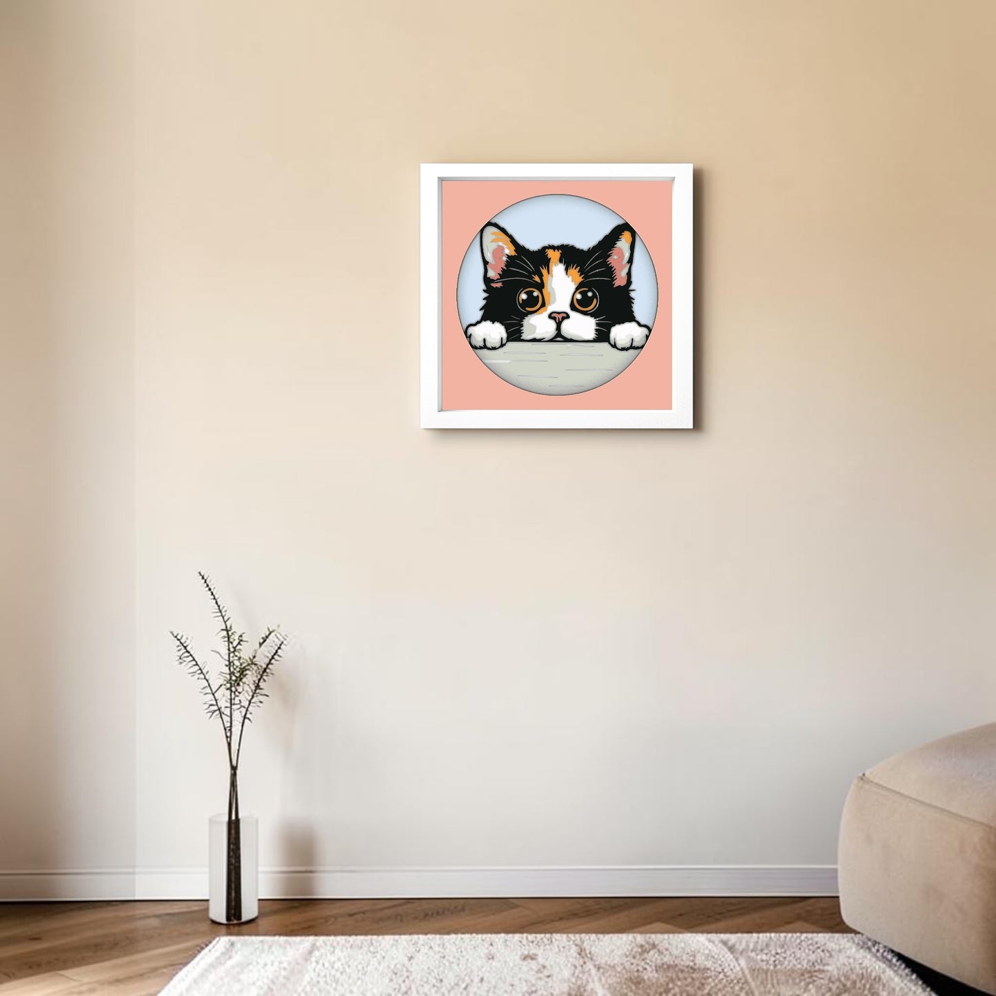 Calico peek wooden layered wall art